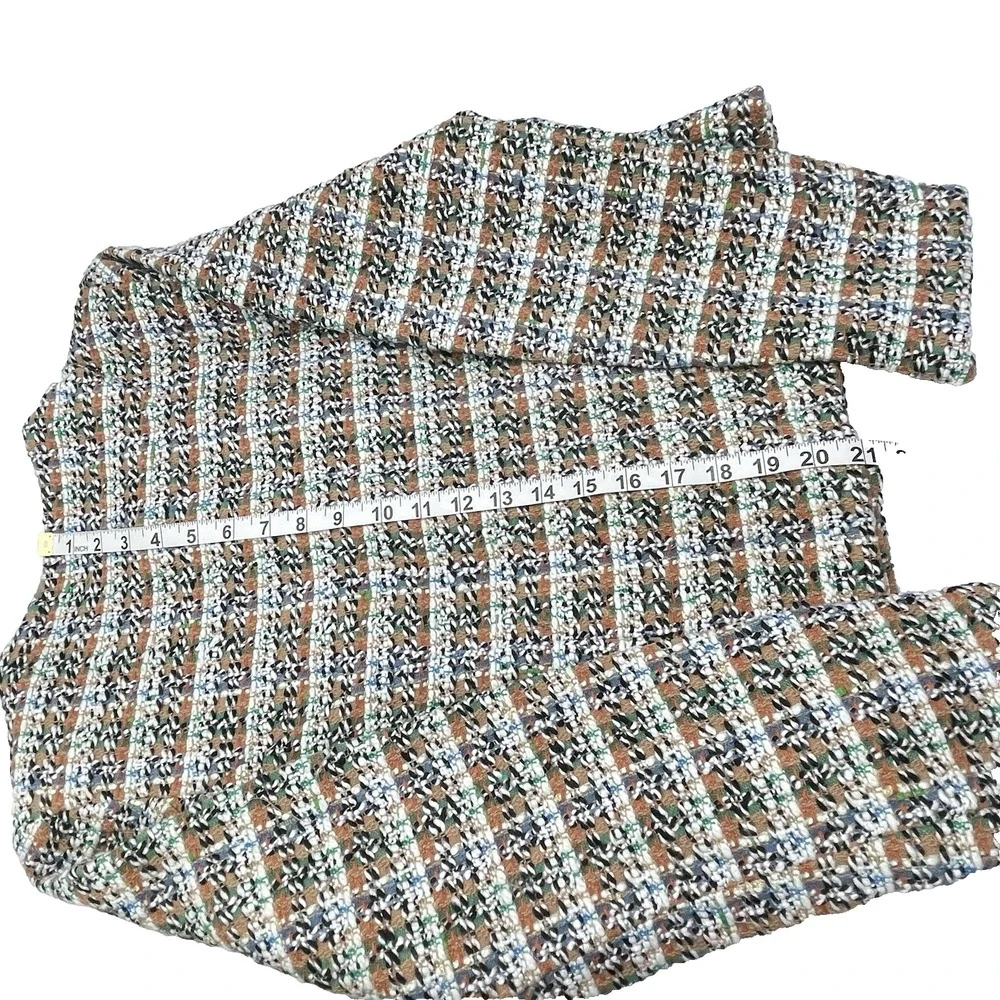 Truth by Republic Women's 12 Tweed Button Up Lined Preppy Workwear Blazer Jacket